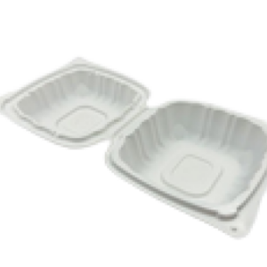 5x5x2.8''MFPP Clamshell Hinged Container-250 pc