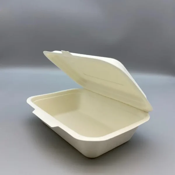 EC 600ml Baggase Clamshell Compostable Container-400pc