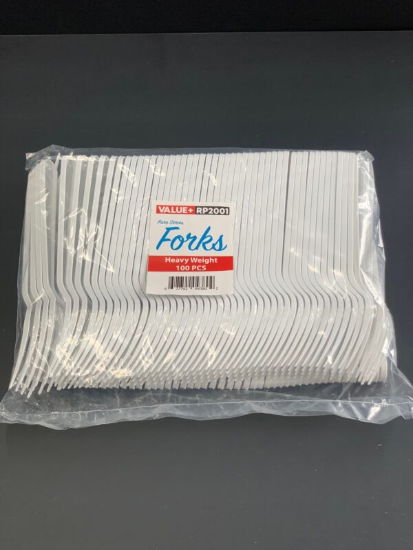 V+ White Forks (Heavy)-100pc/pkg (10)