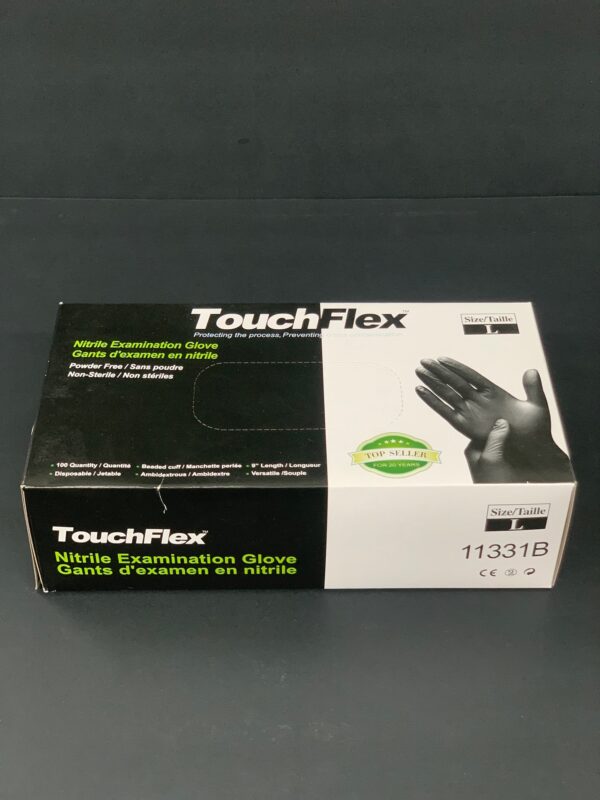 Touch Flex Black Nitrile Gloves Large-100pc