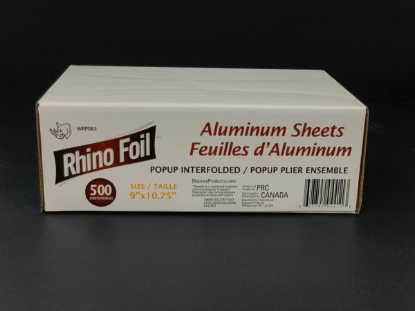 Rhino-9*10.75" Aluminum Foil Pop up Sheets-500 pc