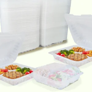 Clear Hinged 9X9X3-1 Compartment-150pc