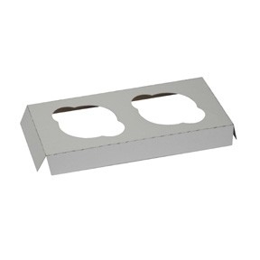 8x4x4-2 Cupcake Insert-White-100pc