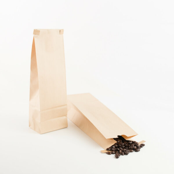 1lb Natural Kraft Coffee Bag with Tin Tie-1000/Cs (300952)