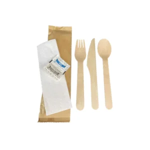 Wooden 6pc Cutlery Kit (K,F,S,N, S&P)-250pc/Case