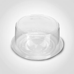Plastic 6'' Clear Round Cake Box Combo-50pc